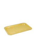 Petit plateau jaune vintage en bois années 60-70, style rétro authentique pour décoration maison vintage et art de la table.
