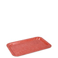 Petit plateau orange vintage des années 50-70 en matière authentique, idéal décoration maison rétro et art de la table vintage.