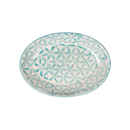 Porte-savon ovale motif rétro
