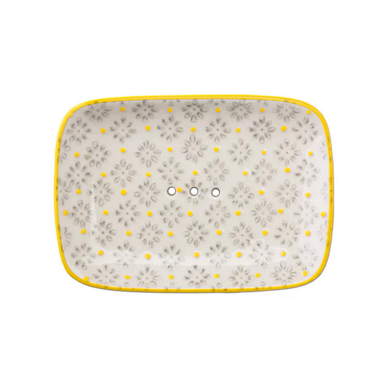 Porte-savon rectangulaire motif traditionnel
