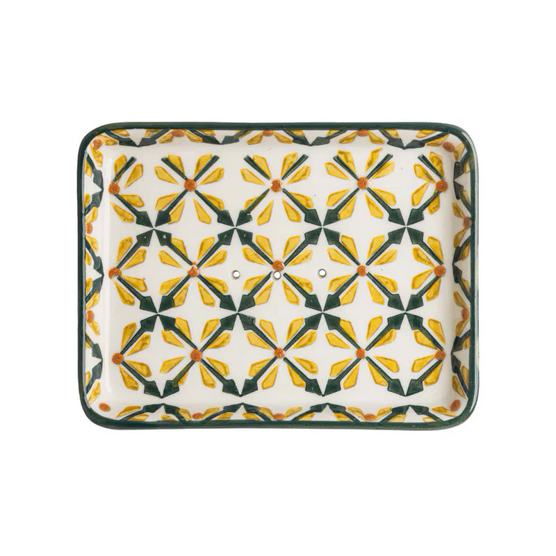 Porte-savon rectangulaire motif art déco