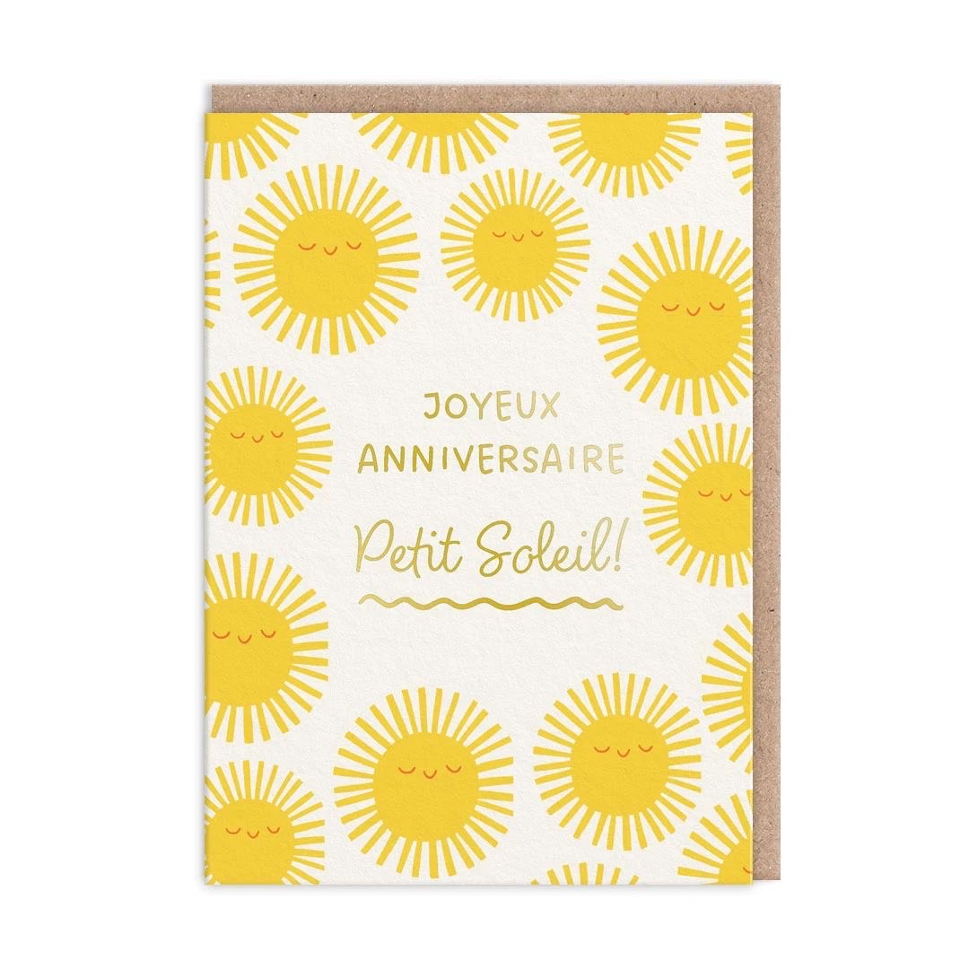 Carte d’anniversaire Petit Soleil