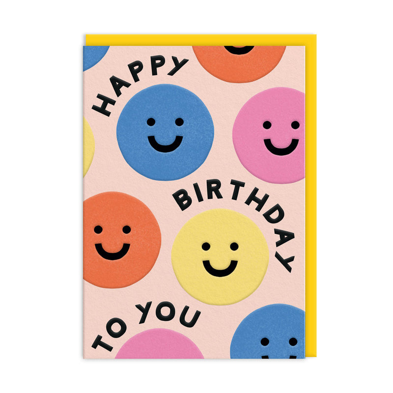 Carte Happy Birthday Smiley par Mélanie Johnsson