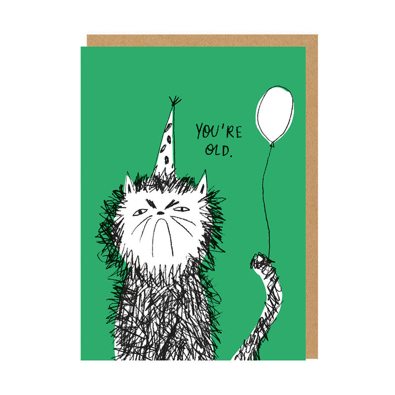 Carte d'anniversaire You're Old Cat