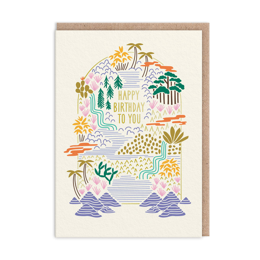 Carte Happy Birthday Tropical, Elizabeth Olwen