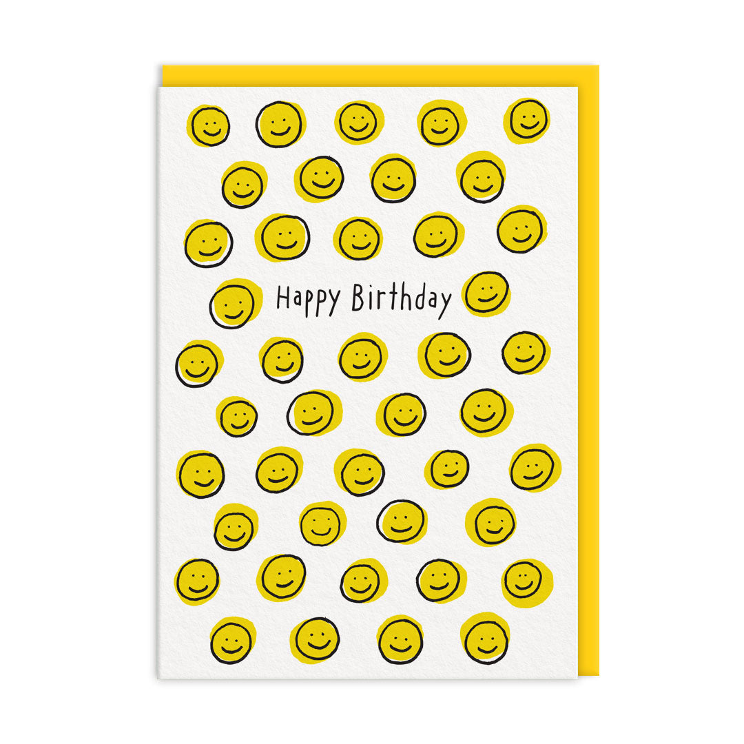 Carte d’anniversaire Yellow Smiley - Ashkahn