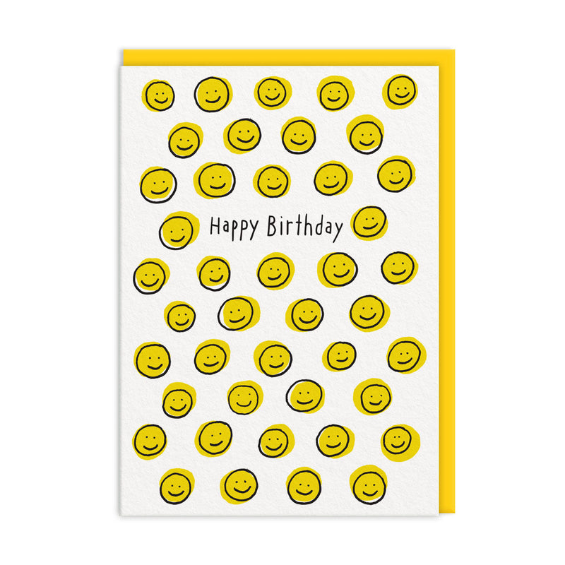 Carte d’anniversaire Yellow Smiley - Ashkahn