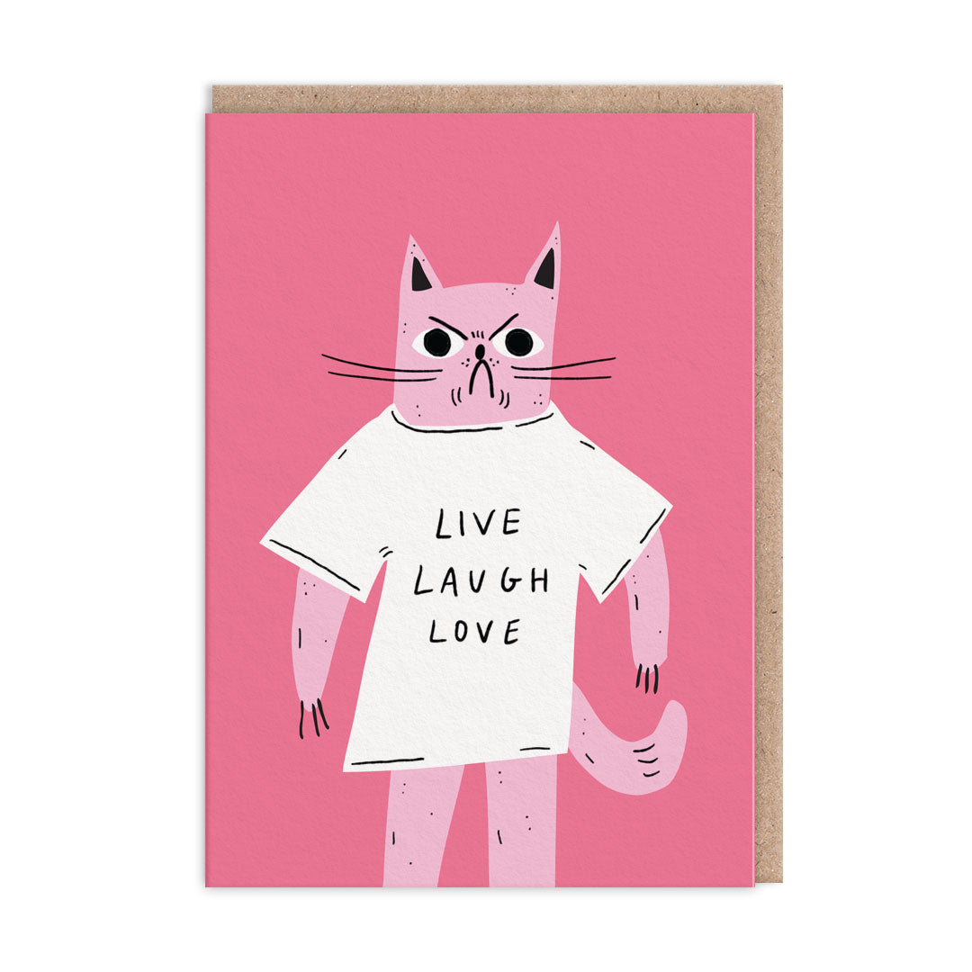Carte Live Laugh Love Cat - Badger & Burke