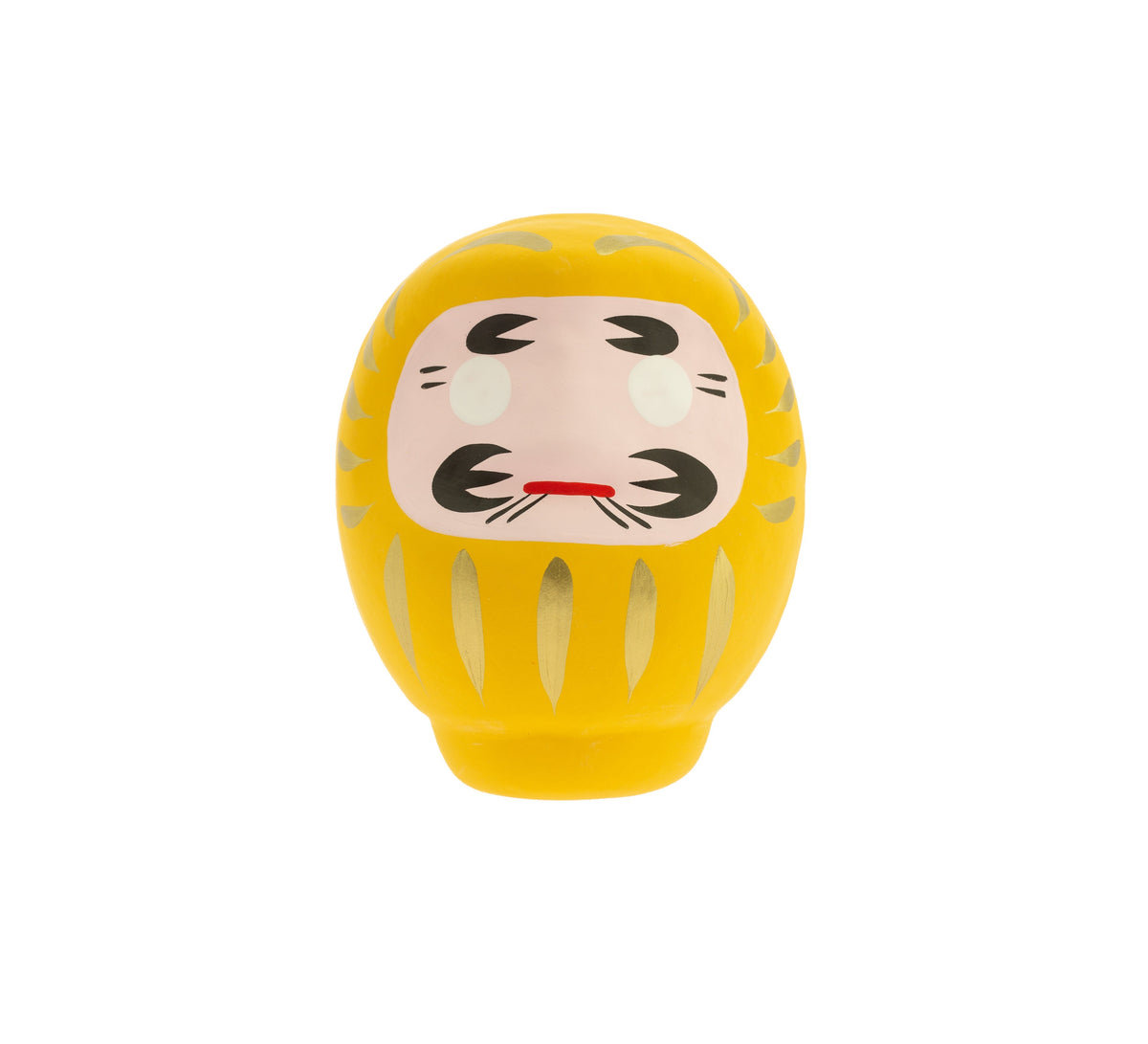 Daruma jaune en papier mâché, grand modèle