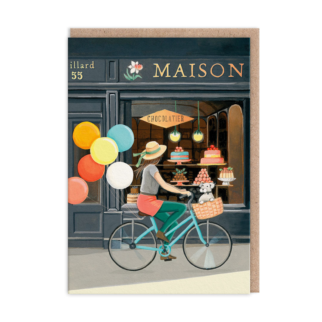 Carte illustrée Girl on Bike, Joo Joo Paper