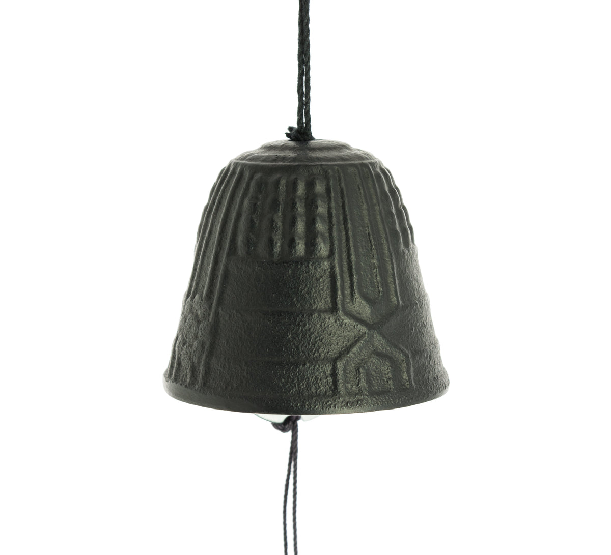 Cloche à vent Furin Iwachu noire, 4,5 cm