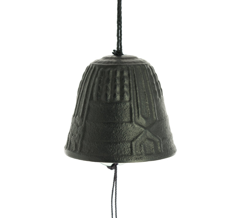 Cloche à vent Furin Iwachu noire, 4,5 cm