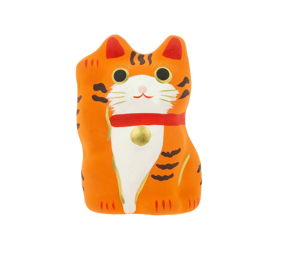 Figurine Maneki Neko Chatora orange