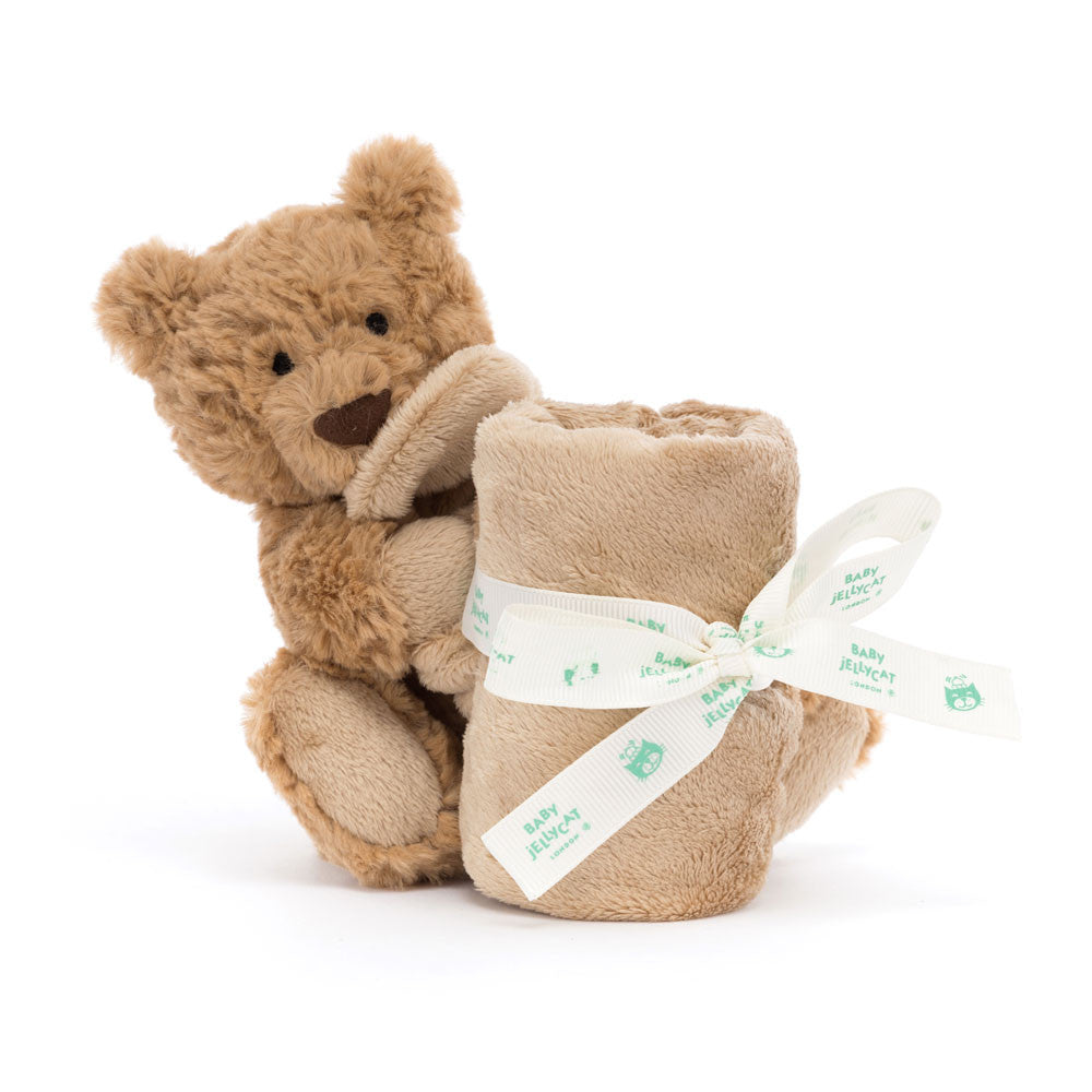 Doudou Bartholomew Bear avec carré de tissu - Jellycat