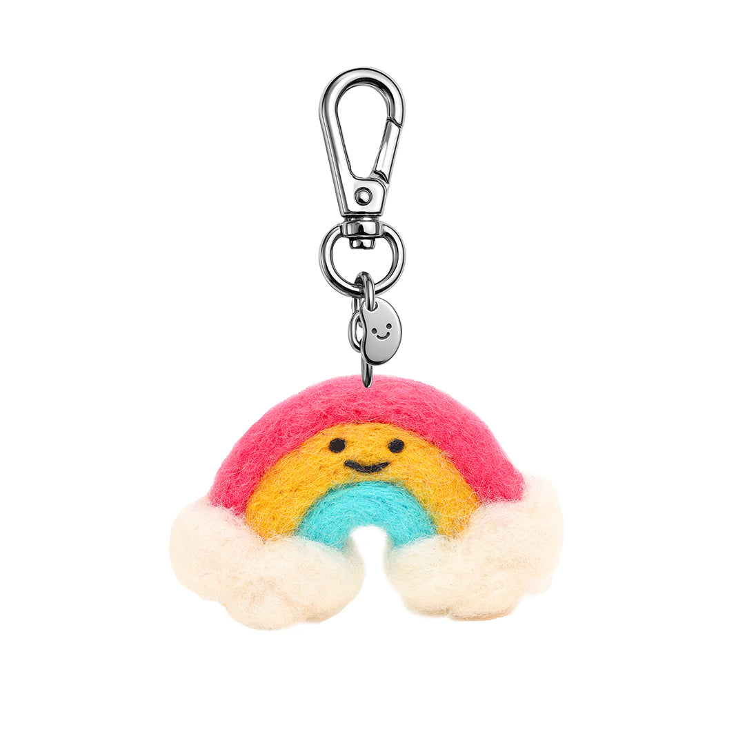 Porte-clés en feutre Rain l'arc-en-ciel
