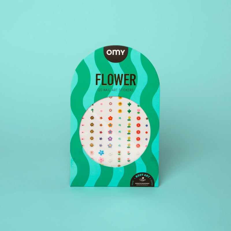 120 stickers pour ongles Flower - OMY