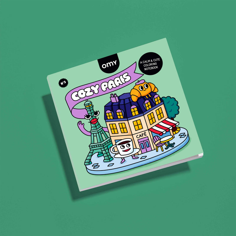 Cahier Cozy Art Paris, 28 pages à colorier - OMY