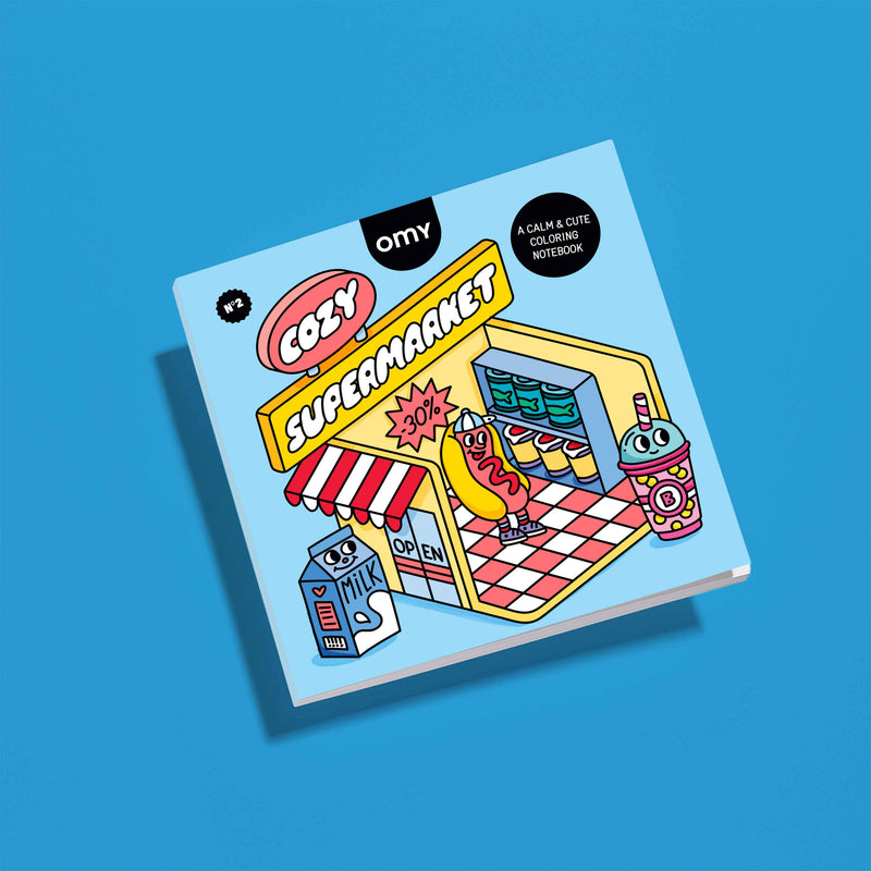 Cahier de coloriage Cozy Art Super Market - OMY