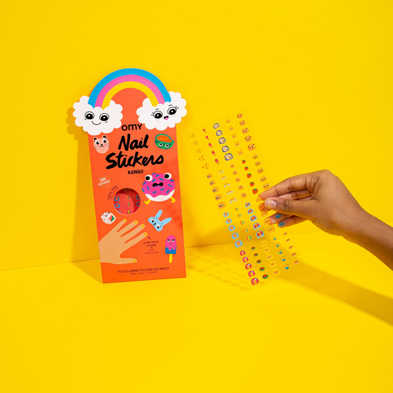 200 stickers pour ongles Kawaii | OMY