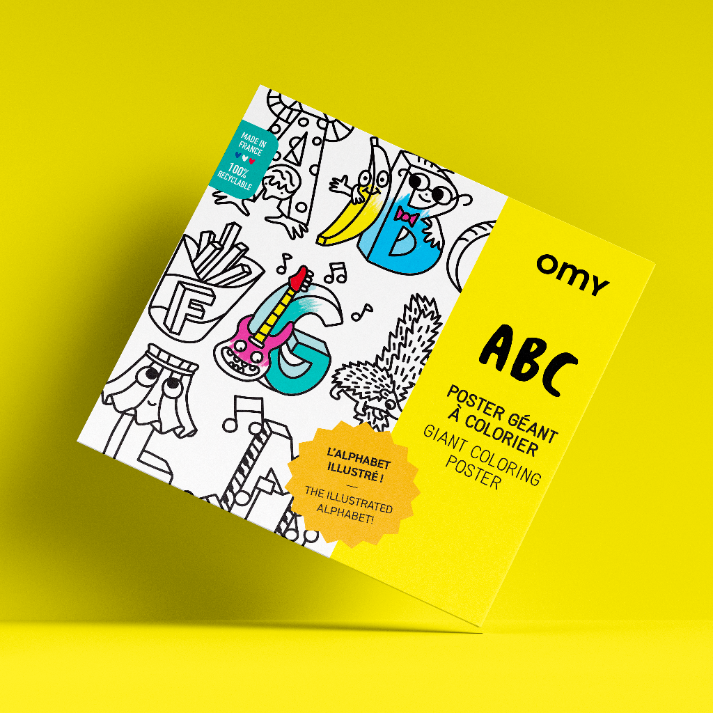 Poster géant à colorier ABC - OMY