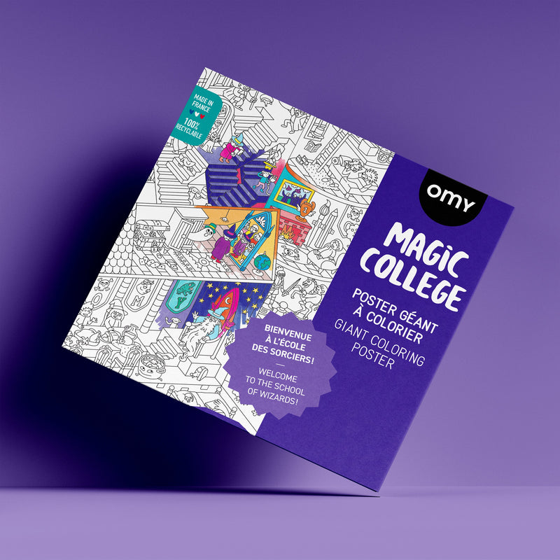 Poster géant à colorier Magic College - OMY