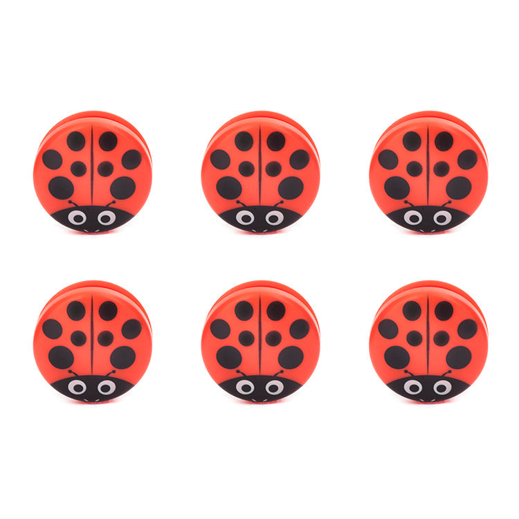 Pinces ferme-sachet Coccinelles - Lot de 6