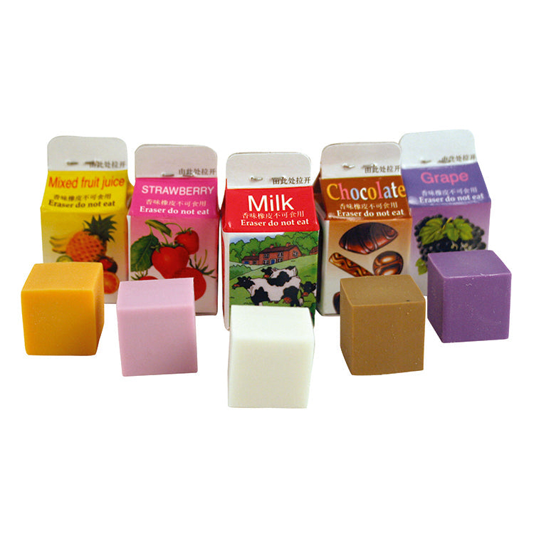 Gommes parfumées Briques de lait, lot de 5, Kikkerland