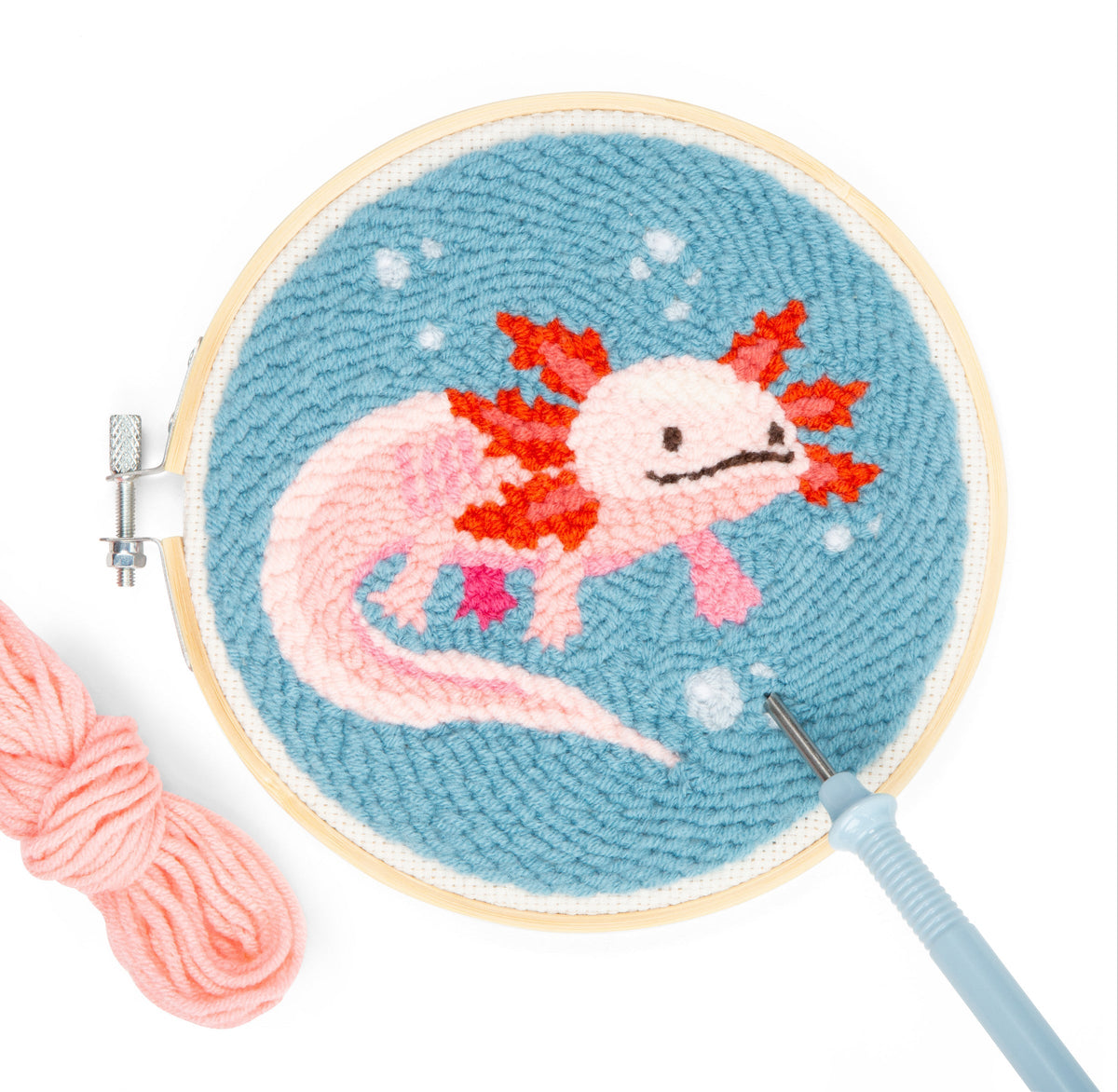 Kit de broderie punch needle Axolotl