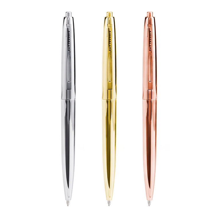Stylos rétro métallisés - Lot de 3