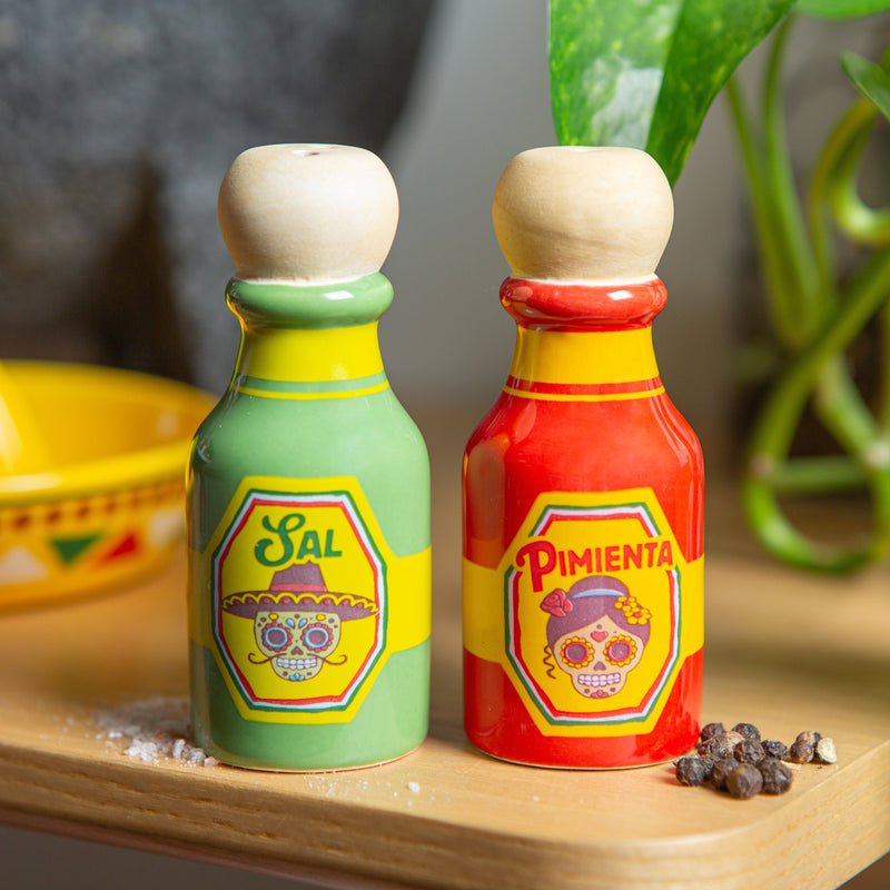 Salière et poivrière Hot Sauce en céramique - Kikkerland