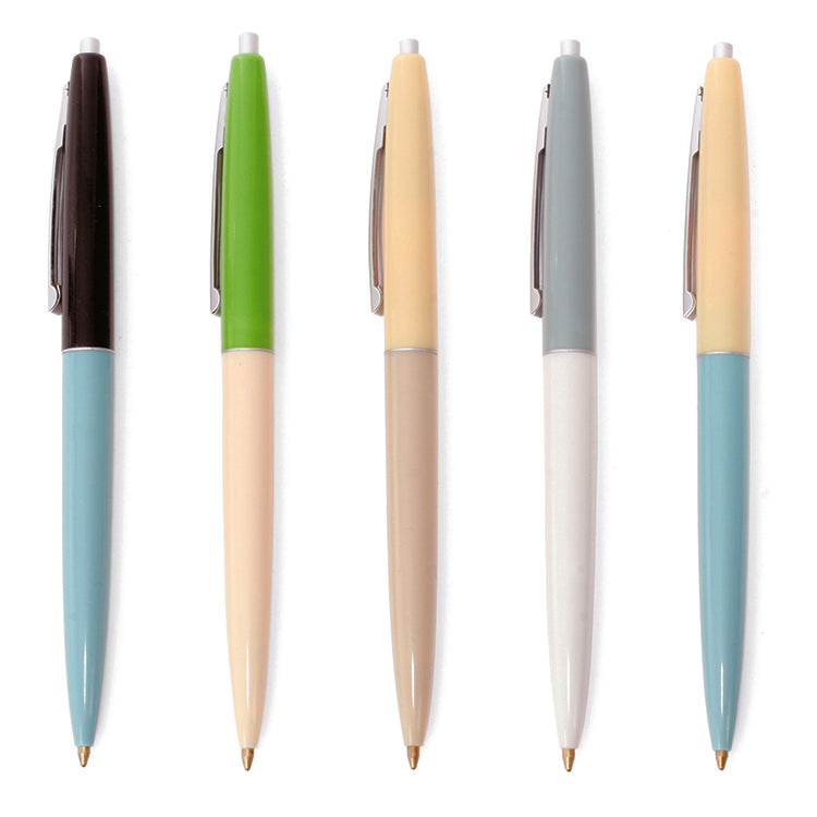 Stylos à bille rétro rétractables, lot de 5, Kikkerland