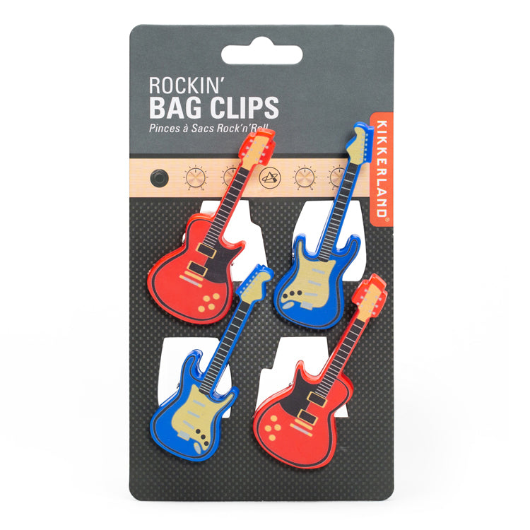 Pinces ferme-sachet Guitares - Lot de 4