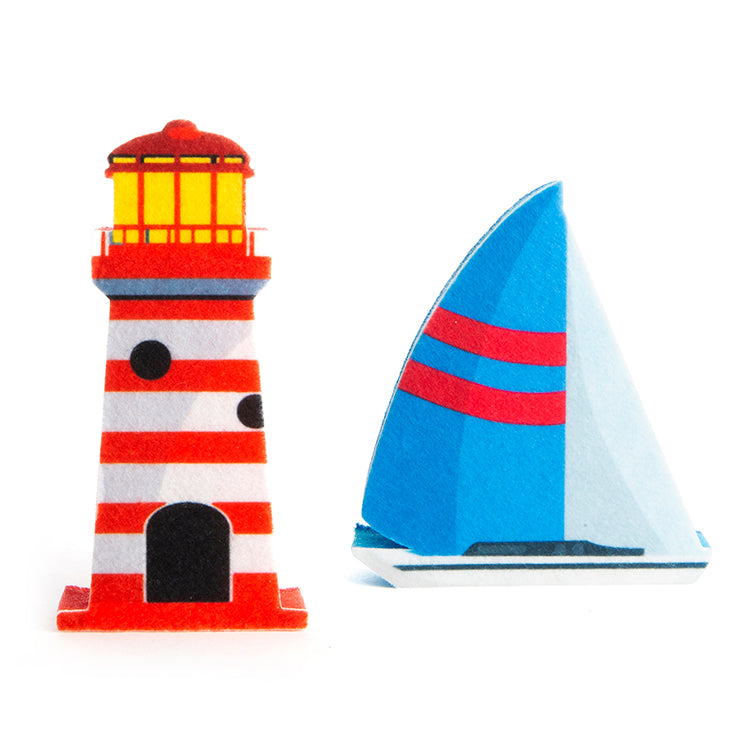 Éponges Sail Away phare et voilier, duo - Kikkerland