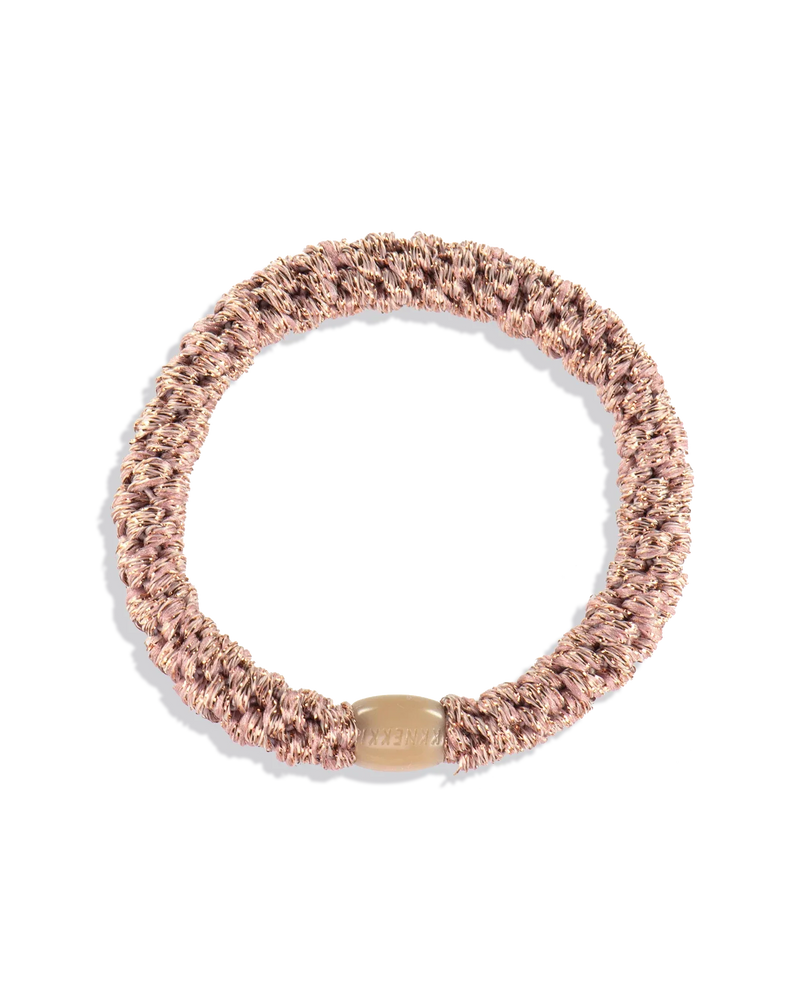 Élastique KKNEKKI rose poudré pailleté