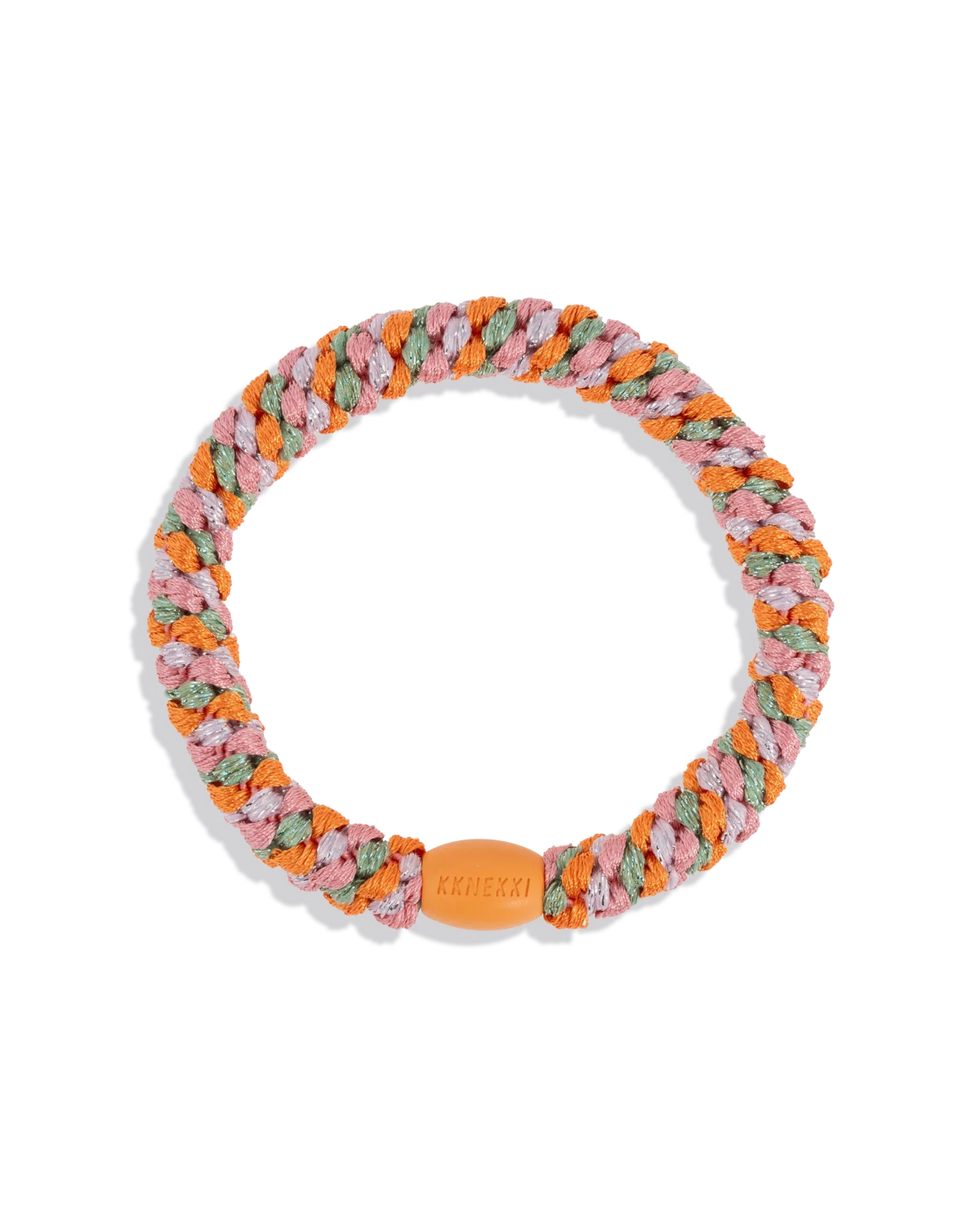 Élastique KKNEKKI orange et pistache pailleté