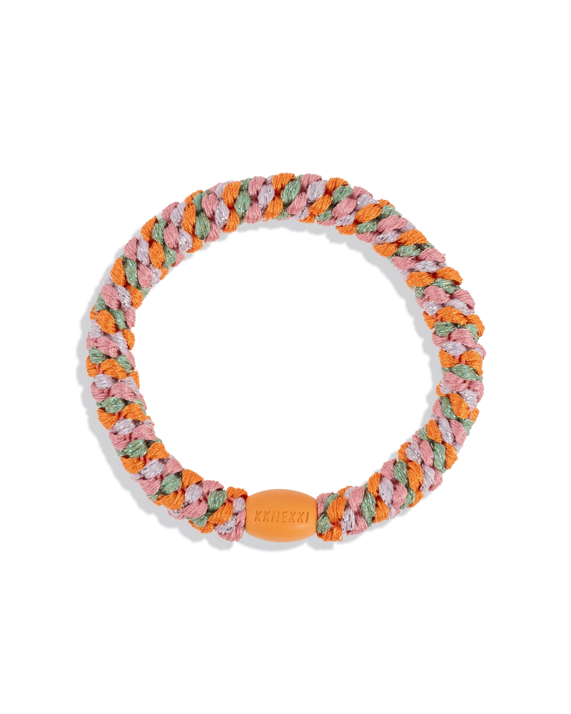 Élastique KKNEKKI orange et pistache pailleté