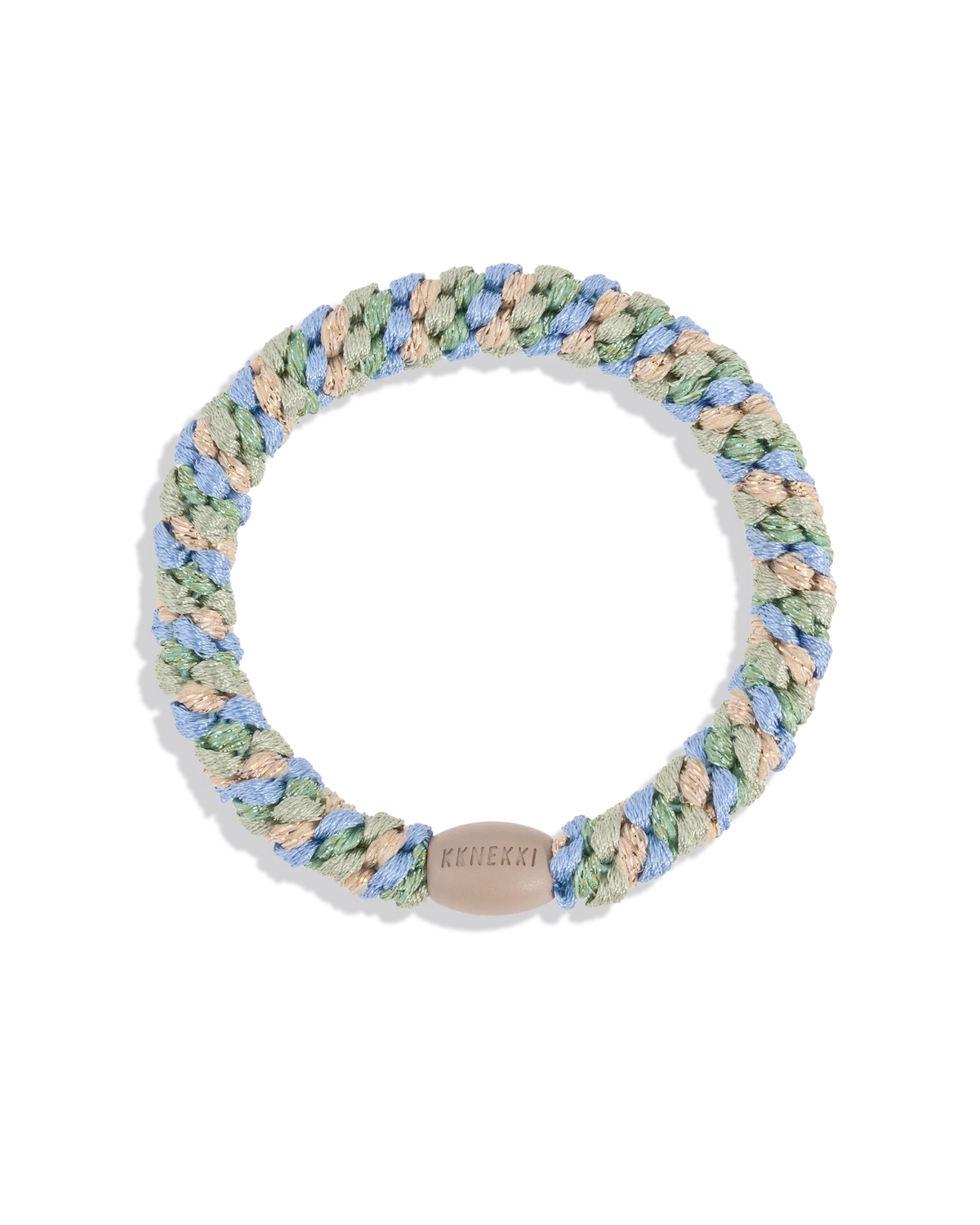 Élastique KKNEKKI pistache et bleu ciel pailleté