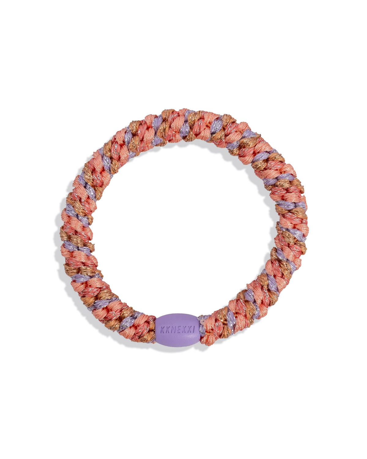 Élastique KKNEKKI corail et lavande pailleté