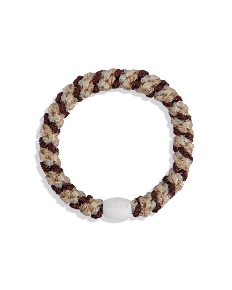 Élastique tressé blé et rouille pailleté - KKNEKKI