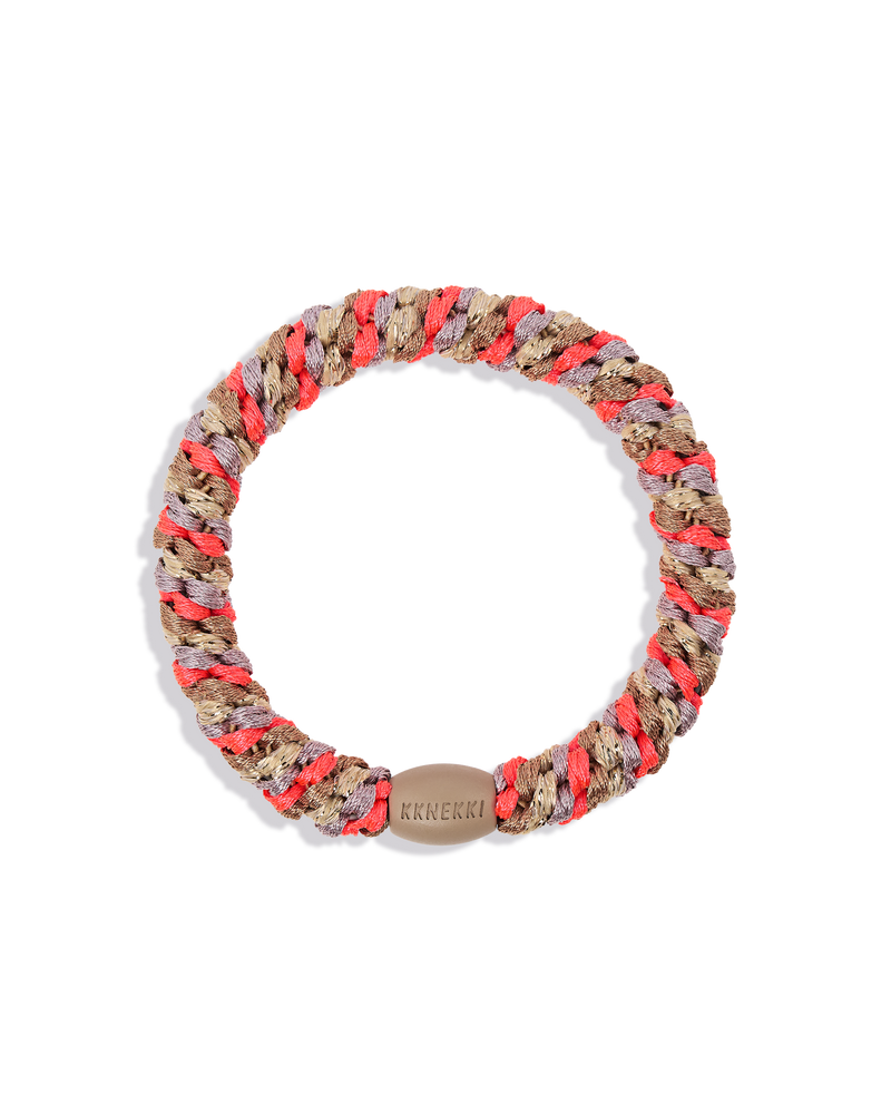 Élastique KKNEKKI nougat et rose fluo