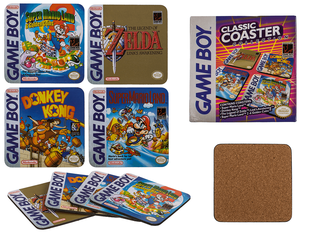 Dessous de verre Game Boy en liège, set de 4