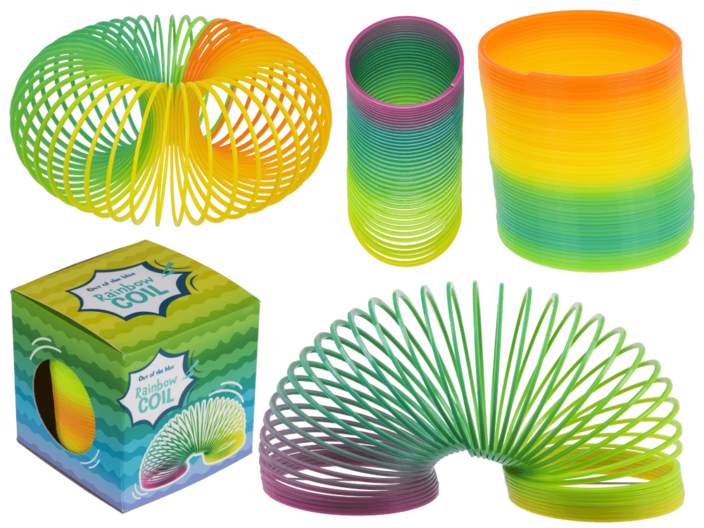 Spirale arc-en-ciel en plastique 6,5 cm