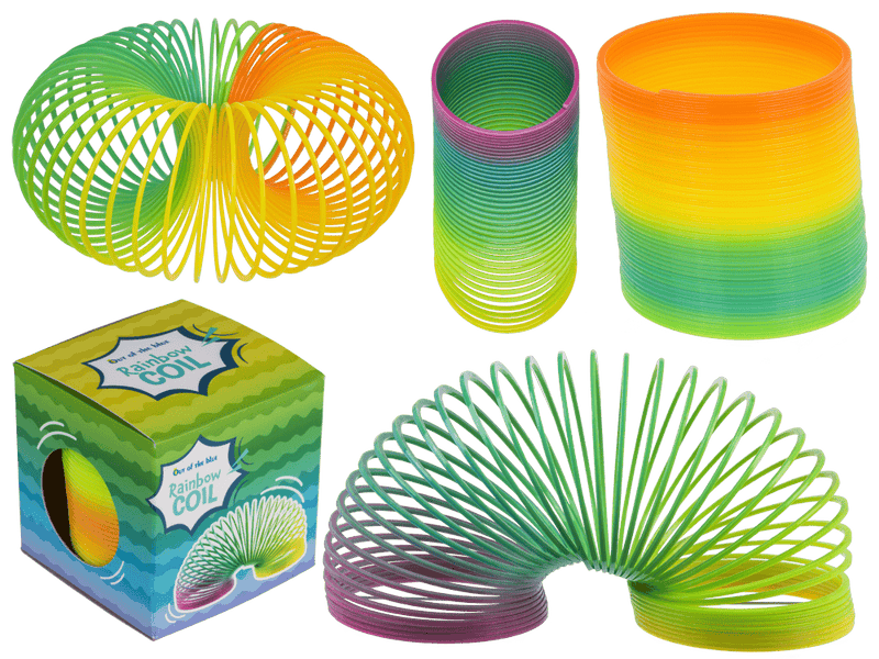 Spirale arc-en-ciel en plastique 6,5 cm