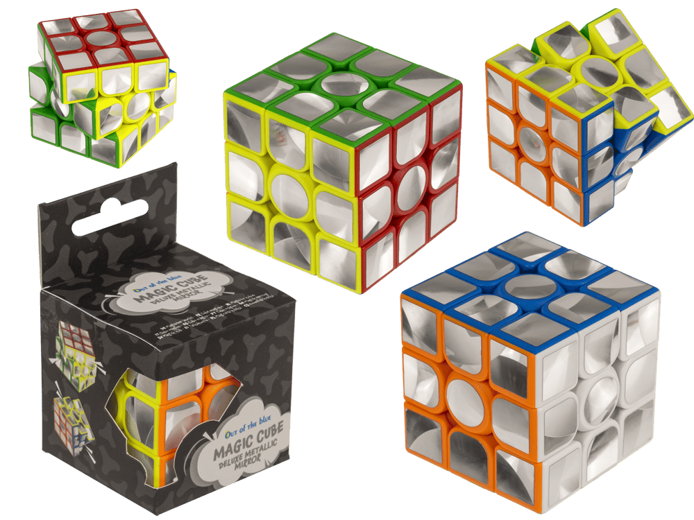 Cube casse-tête miroir métallique 5,5 cm