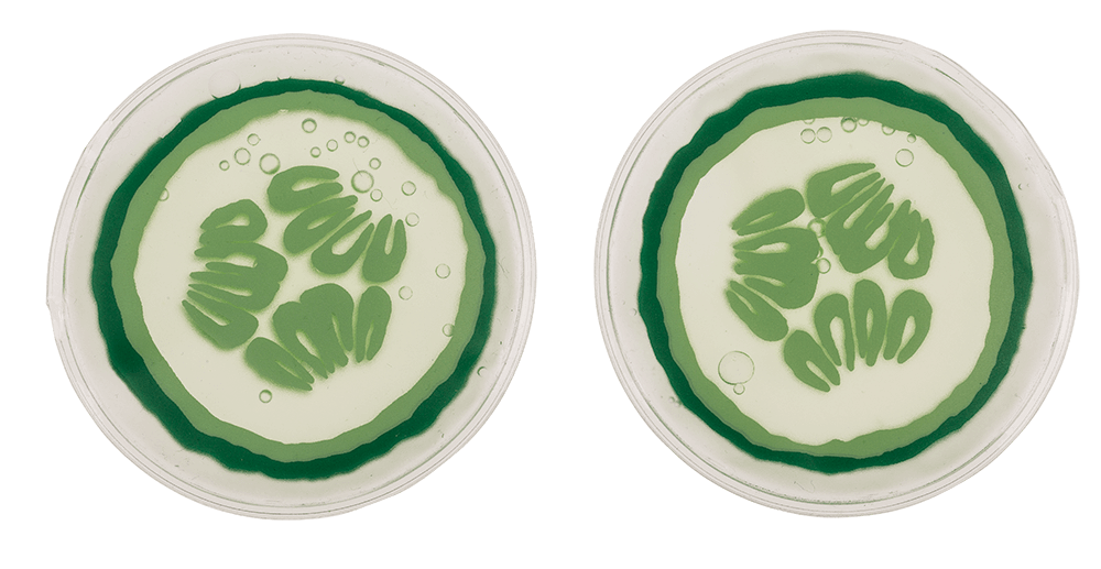Duo de pads pour les yeux, motif concombre