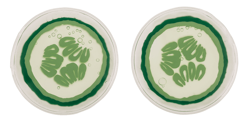 Duo de pads pour les yeux, motif concombre