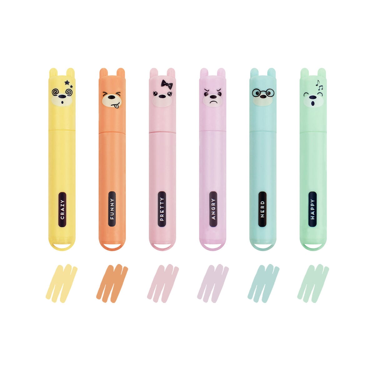 6 mini surligneurs LEGAMI Teddy’s Style