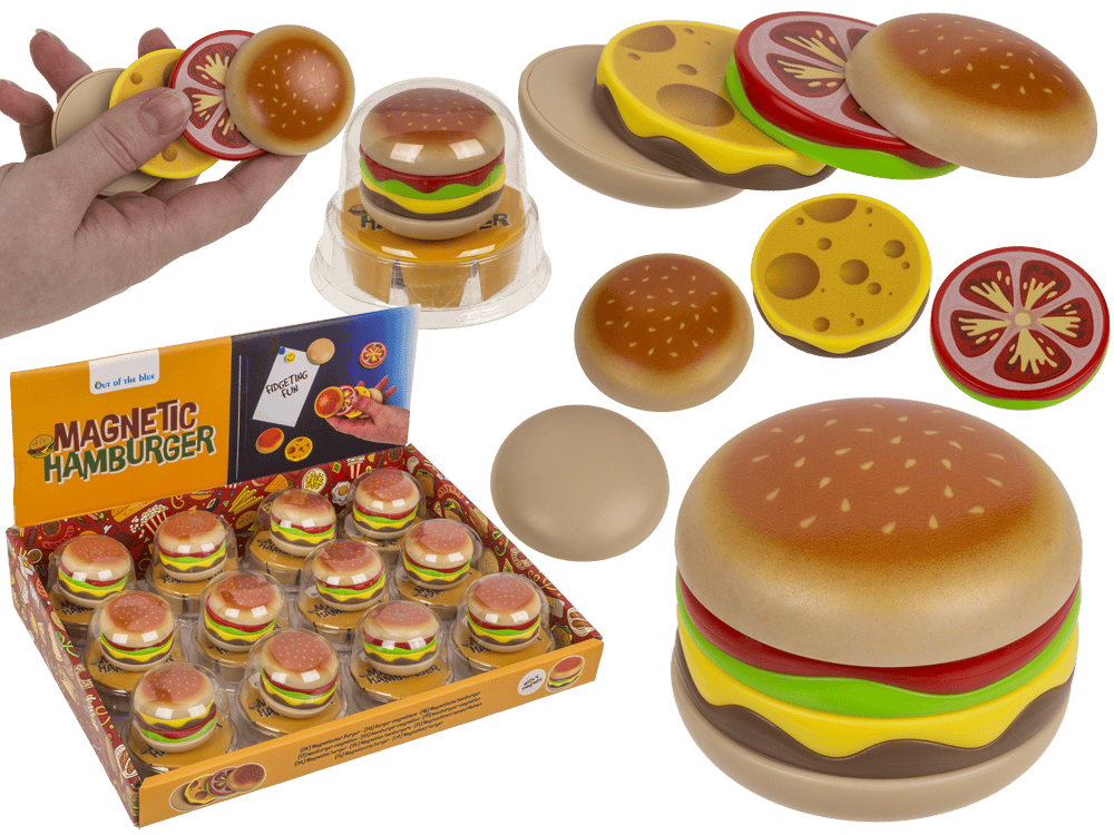 Aimants burger à assembler, set de 4