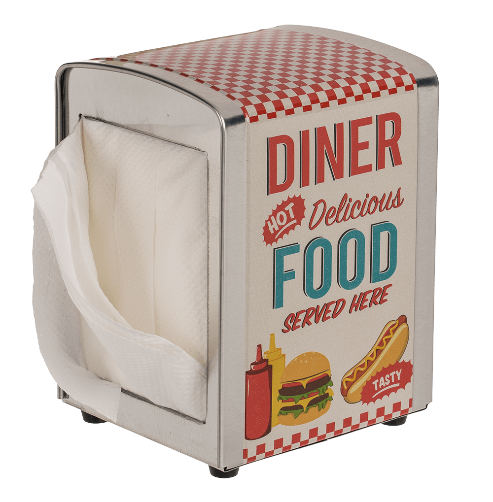 Distributeur Diner rétro avec 60 serviettes