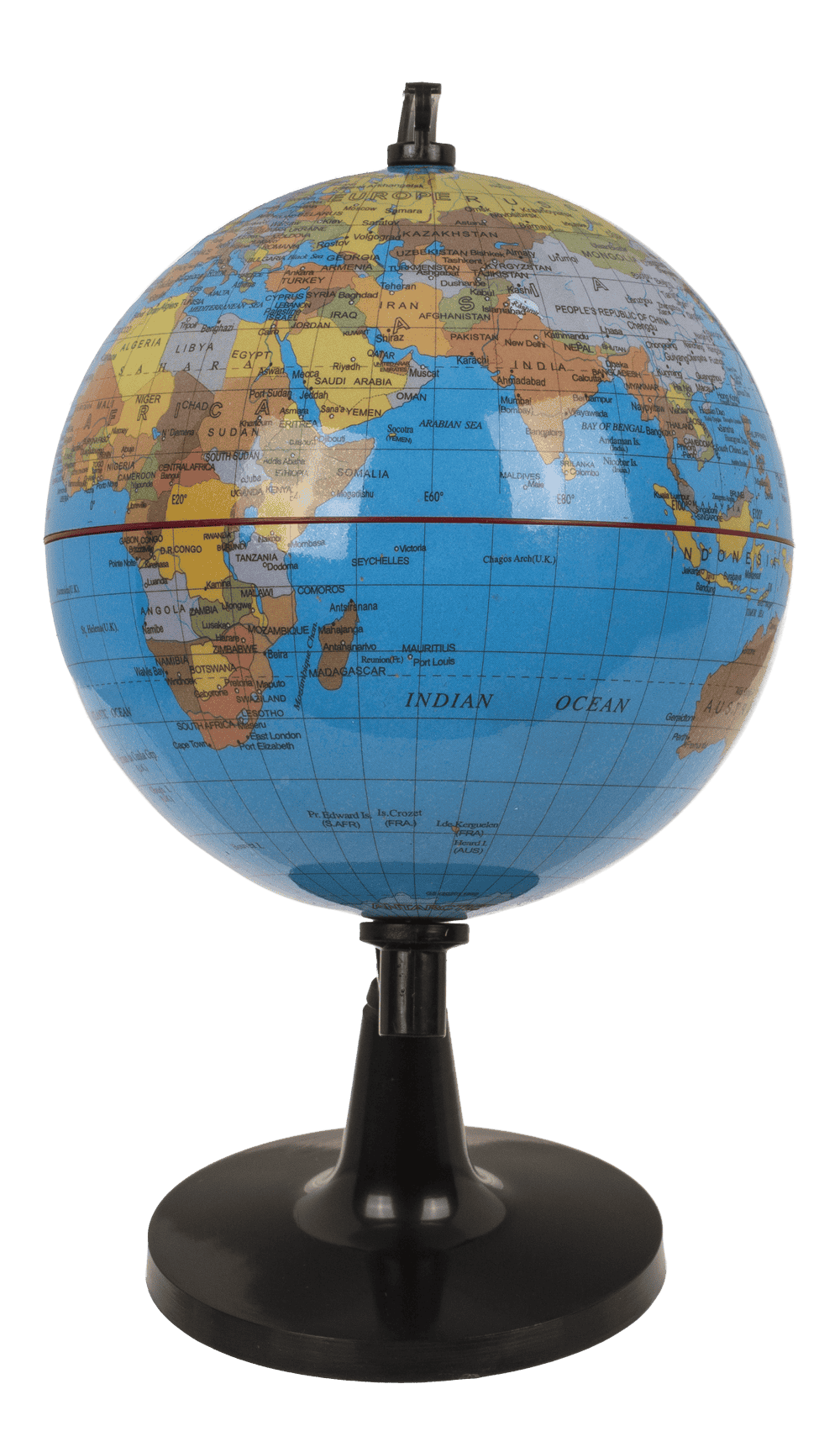Globe terrestre en plastique 10,5 cm